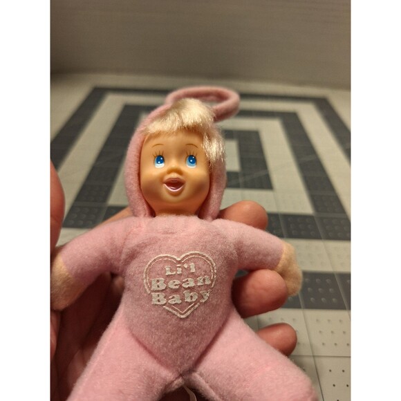 Lil Bean Baby Pink Plush Doll Clip Baby Beans - Picture 5 of 5